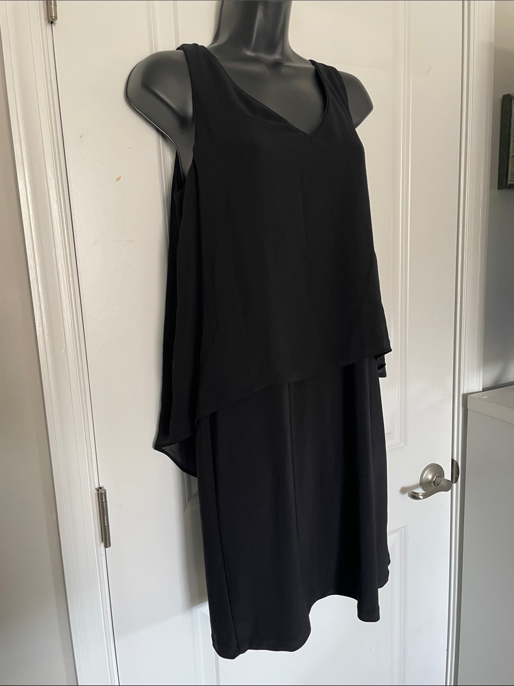 WHBM Black Layered Midi Dress